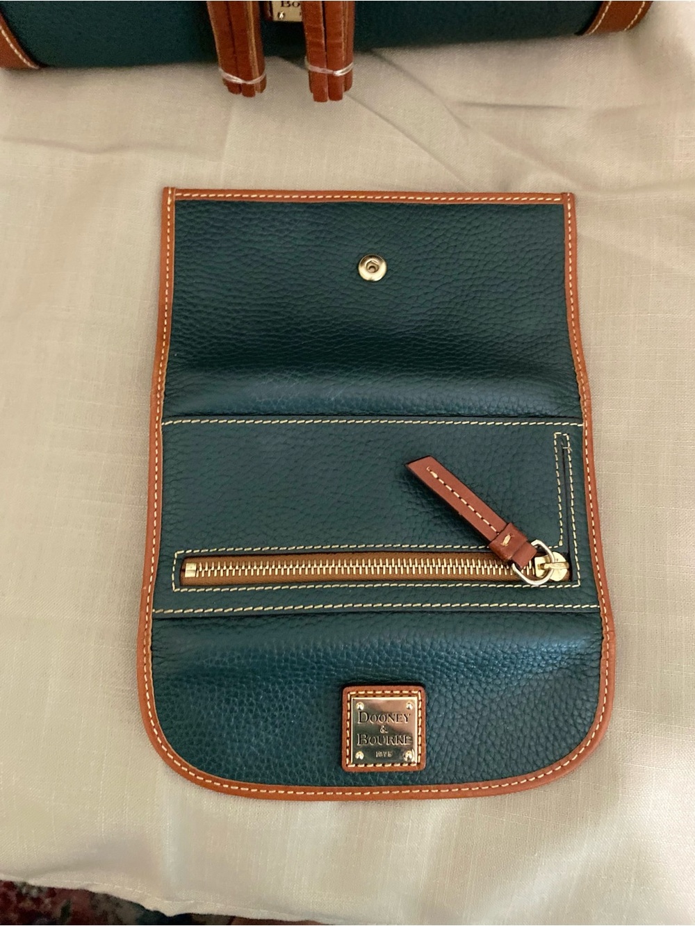 Forest Green Dooney & Bourke Bag & Wallet Set Pebble Leather - Picture 12 of 13